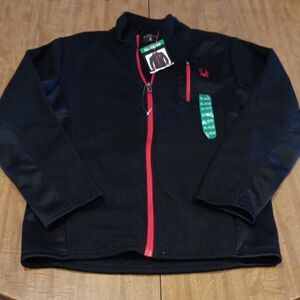 Spyder Black Jacket with Red Zipper